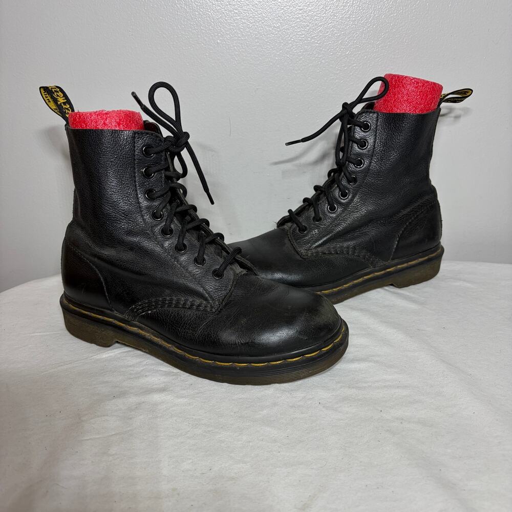 Dr. Martens Boots Black Leather Combat Lace Up Goth Grunge Ankle Punk Casual 7